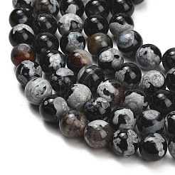 Natural Fire Crackle Agate(Dyed & Heated) Beads Strands&nbsp;G-K425-A09-12mm
