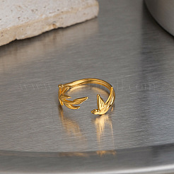 304 Stainless Steel Cuff Open Rings for Women&nbsp;SA-CBA54F2-04G