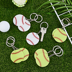 12Pcs 2 Colors Acrylic Keychains&nbsp;KEYC-HS0001-06