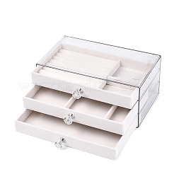 3-Tier PET Plastic Jewelry Storage Drawer Boxes&nbsp;CON-N016-05A