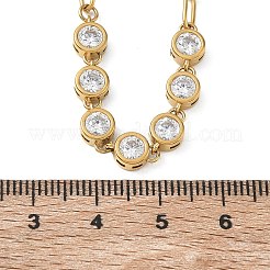 304 Stainless Steel Micro Pave Cubic Zirconia Paperclip Chains Necklaces for Women&nbsp;SA-CBA4051-12G