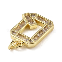 Brass Micro Pave Cubic Zirconia Pendants&nbsp;KK-V014-01G-17