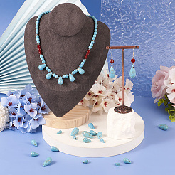 105Pcs 3 Styles Synthetic Turquoise Dyed Beads Strands&nbsp;G-TA0001-91A