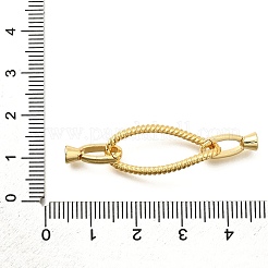 Teardrop Rack Plating Brass Fold Over Clasps&nbsp;KK-S508-22G