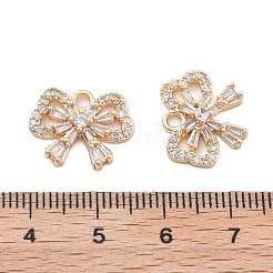 Brass Micro Pave Cubic Zirconia Pendants&nbsp;KK-B125-23G-02