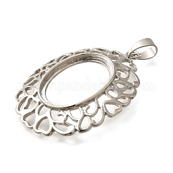 Brass Pendant Cabochon Settings&nbsp;KK-M313-21P