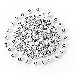 Opaque White Acrylic Beads&nbsp;SACR-YW0001-21B