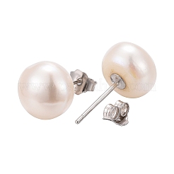 Valentine Presents for Her 925 Sterling Silver Ball Stud Earrings&nbsp;EJEW-D029-9mm-2
