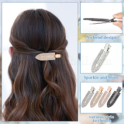 16Pcs 4 Colors Surfboard Shaped Alloy Rhinestone Alligator Hair Clips&nbsp;PHAR-CP0001-10