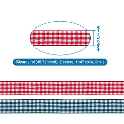 2 Rolls 2 Colors Polyester Ribbon&nbsp;OCOR-TA0001-43