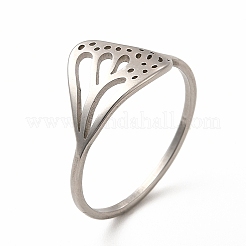 Non-Tarnish 201 Stainless Steel Hollow Out Butterfly Wing Finger Ring for Women&nbsp;LS-RJEW-K239-13P