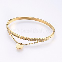 304 Stainless Steel Bangles&nbsp;BJEW-P223-09G
