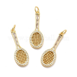 Rack Plating Brass Cubic Zirconia Pendants&nbsp;KK-K270-40G