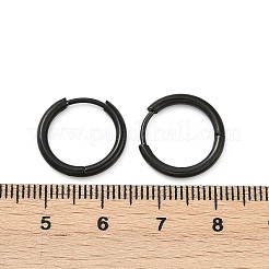 202 Stainless Steel Huggie Hoop Earrings&nbsp;EJEW-F111A-15mm-EB