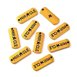 Tibetan Style Alloy Rectangle with Word Miracle Pendants&nbsp;LS-TIBEP-Q043-068AG-RS