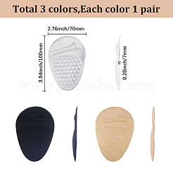 3 Pairs 3 Colors Silicone with JP Wool and Silicone Forefoot Insole Pads&nbsp;AJEW-DJ0005-01