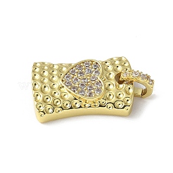 Brass Micro Pave Cubic Zirconia Pendants&nbsp;KK-P290-01G