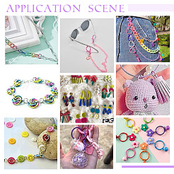 225Pcs 15 Colors SPray Painted Zinc Alloy Open Jump Rings&nbsp;FIND-H0010-91B