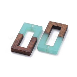 8 Colors Resin & Walnut Wood Pendants&nbsp;RESI-X0001-33
