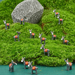 Resin Donkey Figurines&nbsp;DJEW-WH0009-33