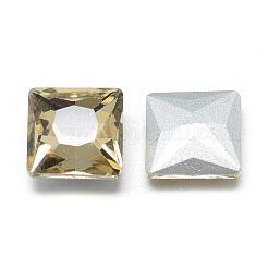 Pointed Back Glass Rhinestone Cabochons&nbsp;RGLA-T027-8x8mm-08