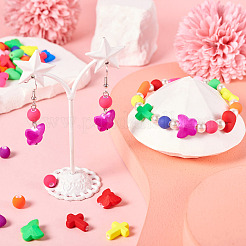 120Pcs 4 Styles Spray Painted Opaque Acrylic Beads&nbsp;ACRP-TA0001-03