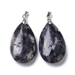 Natural Larvikite Pendants&nbsp;G-D084-01P-B06