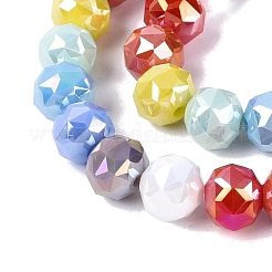 Electroplate Opaque Glass Beads Strands&nbsp;EGLA-Q135-8MM-B01