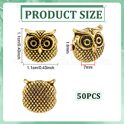 50Pcs Tibetan Style Alloy Beads&nbsp;FIND-PH0036-17AG