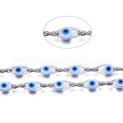 304 Stainless Steel Textured Oval Cable Chains&nbsp;CHS-T003-33P-01