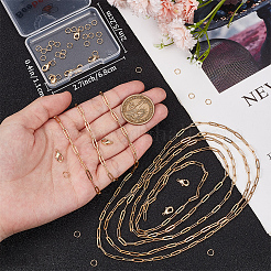 DIY 304 Stainless Steel Paperclip Chain Bracelets Necklaces Jewelry Sets Making Kits&nbsp;DIY-BBC0002-14