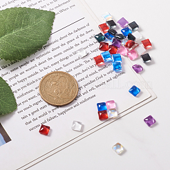 140Pcs 7 Colors Electroplate Glass Cabochons&nbsp;EGLA-CW0001-01