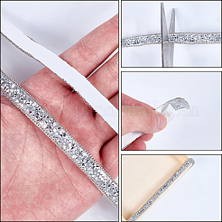 Resin Rhinestone Crystals Beaded Trim&nbsp;DIY-WH20055-024