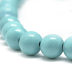 Synthetic Ocean White Jade Beads Strands&nbsp;G-S254-8mm-B02