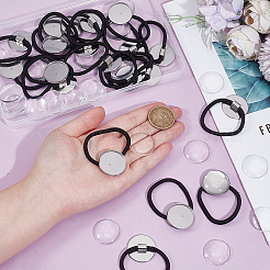 20Pcs Stainless Steel Elastic Hair Ties Findings&nbsp;OHAR-UN0001-01
