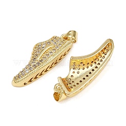 Brass Micro Pave Cubic Zirconia Pendants&nbsp;KK-S526-10G-D