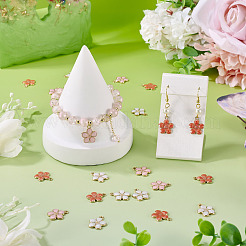 30Pcs 3 Styles Light Gold Plated Alloy Enamel Pendants&nbsp;ENAM-TA0003-23