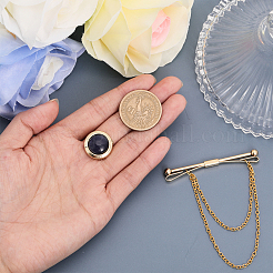 1Pc Brass Hanging Chains Collar Pins Tie Clips&nbsp;DIY-CA0005-89G
