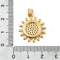 Brass Micro Pave Clear Cubic Zirconia Pendants&nbsp;KK-I360-053G