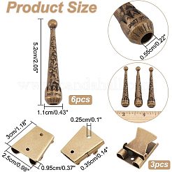 3Pcs Iron Bolo Tie Slide Clasps&nbsp;FIND-ANB0003-18AB