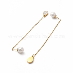 Rhinestone Geometry Dangle Stud Earrings&nbsp;EJEW-E278-05G-03