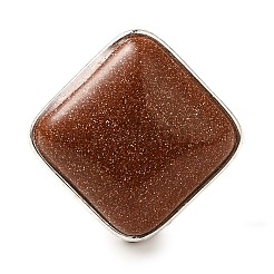 Synthetic Goldstone Adjustable Rings&nbsp;RJEW-H240-01S-16