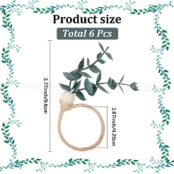 6Pcs PVC Leaf Napkin Rings&nbsp;AJEW-GF0011-03A