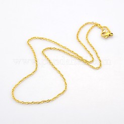 304 Stainless Steel Double Link Chain Necklaces for Men&nbsp;STAS-O050-02G