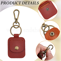 Rectangle PU Leather Ring Holder Pendant Decoration&nbsp;AJEW-WH20054-027C