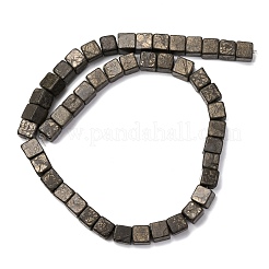 Natural Pyrite Beads Strands&nbsp;G-B155-C09-8x8mm
