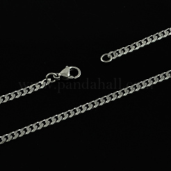 Tarnish Resistant 304 Stainless Steel Curb Chain Necklaces&nbsp;LS-STAS-S029-04