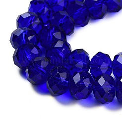 Handmade Imitate Austrian Crystal Faceted Rondelle Glass Beads&nbsp;X-G02YI0C4