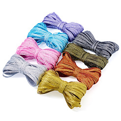 8 Bundles Polyester Glitter Power Ribbons&nbsp;OCOR-TA0002-93