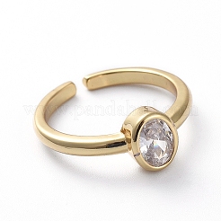 Adjustable Brass Cuff Finger Rings&nbsp;RJEW-G096-04G
